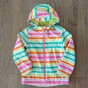 Cat & Jack Multicolor Striped Girls Raincoat